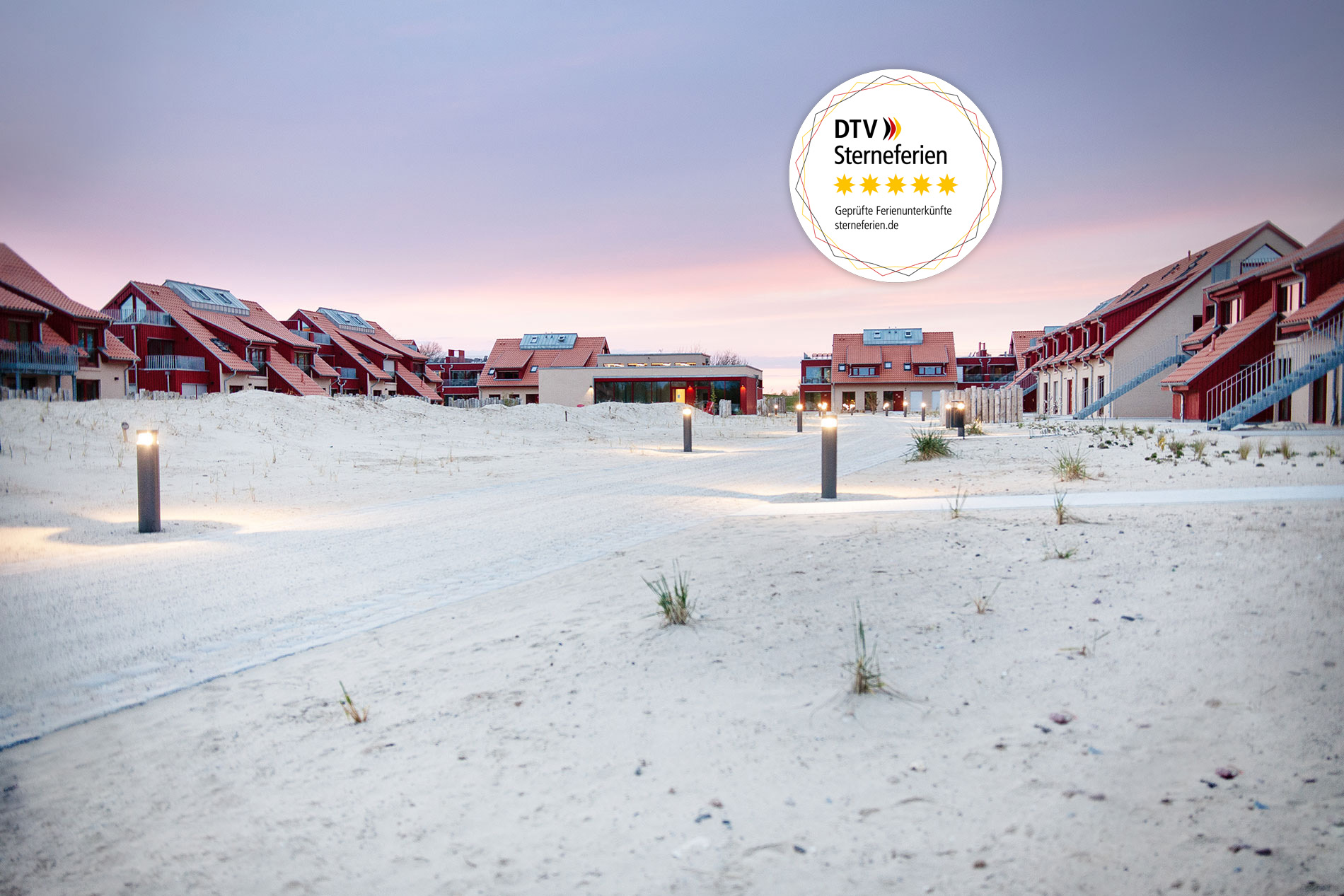 Ausgezeichnetes Ferienzuhause 5 Sterne für die Beach Apartments des Ferienimmobilien-Resorts Bades Huk